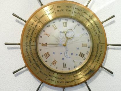 Eldor Geneve Wanduhr Worldtimer Tag und Nacht Anzeige